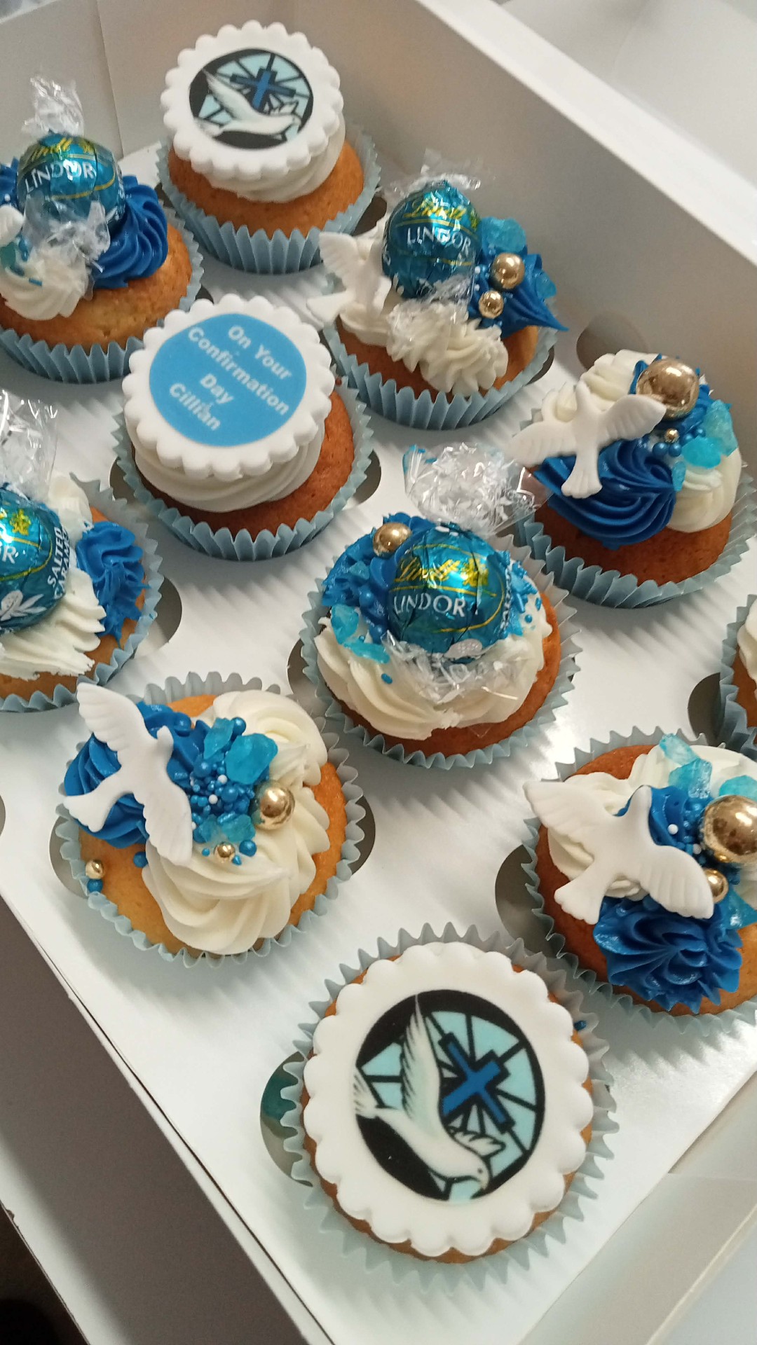 Blue Lindor Sparkle — Communions and Confirmation design