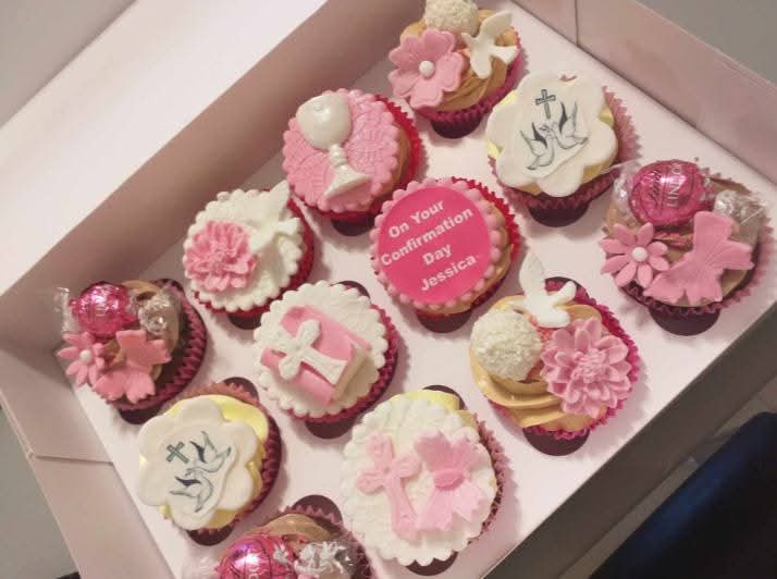 Pink Florals & Doves — Communions and Confirmation design