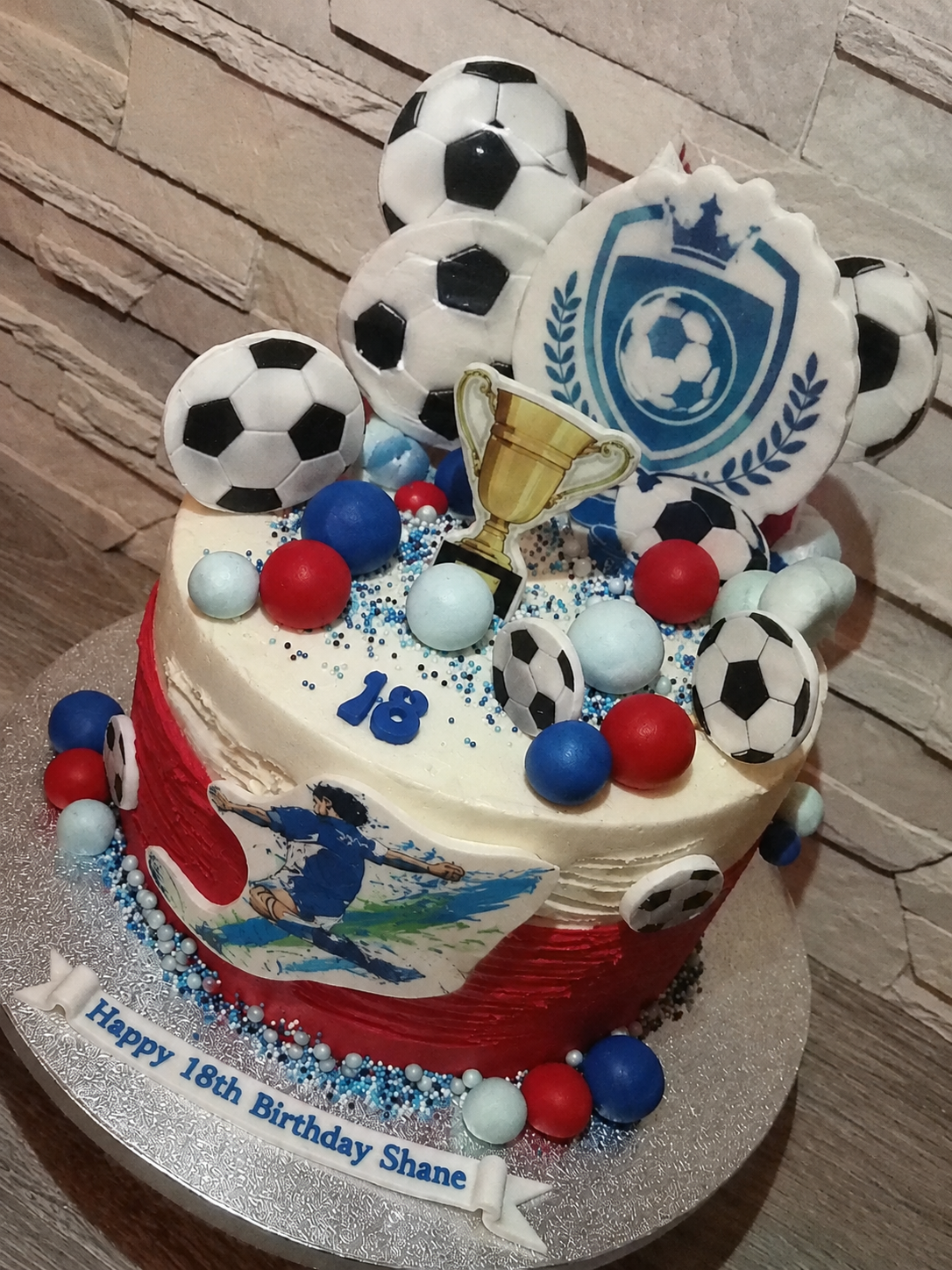 Football Trophy 18th — Football Cakes cake design
