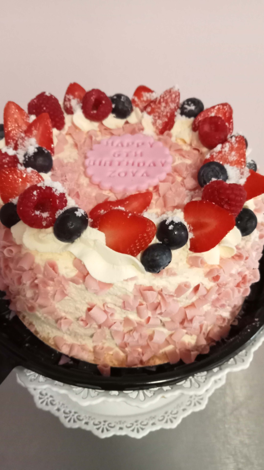 Summer Berry Blush — simple celebration cake design