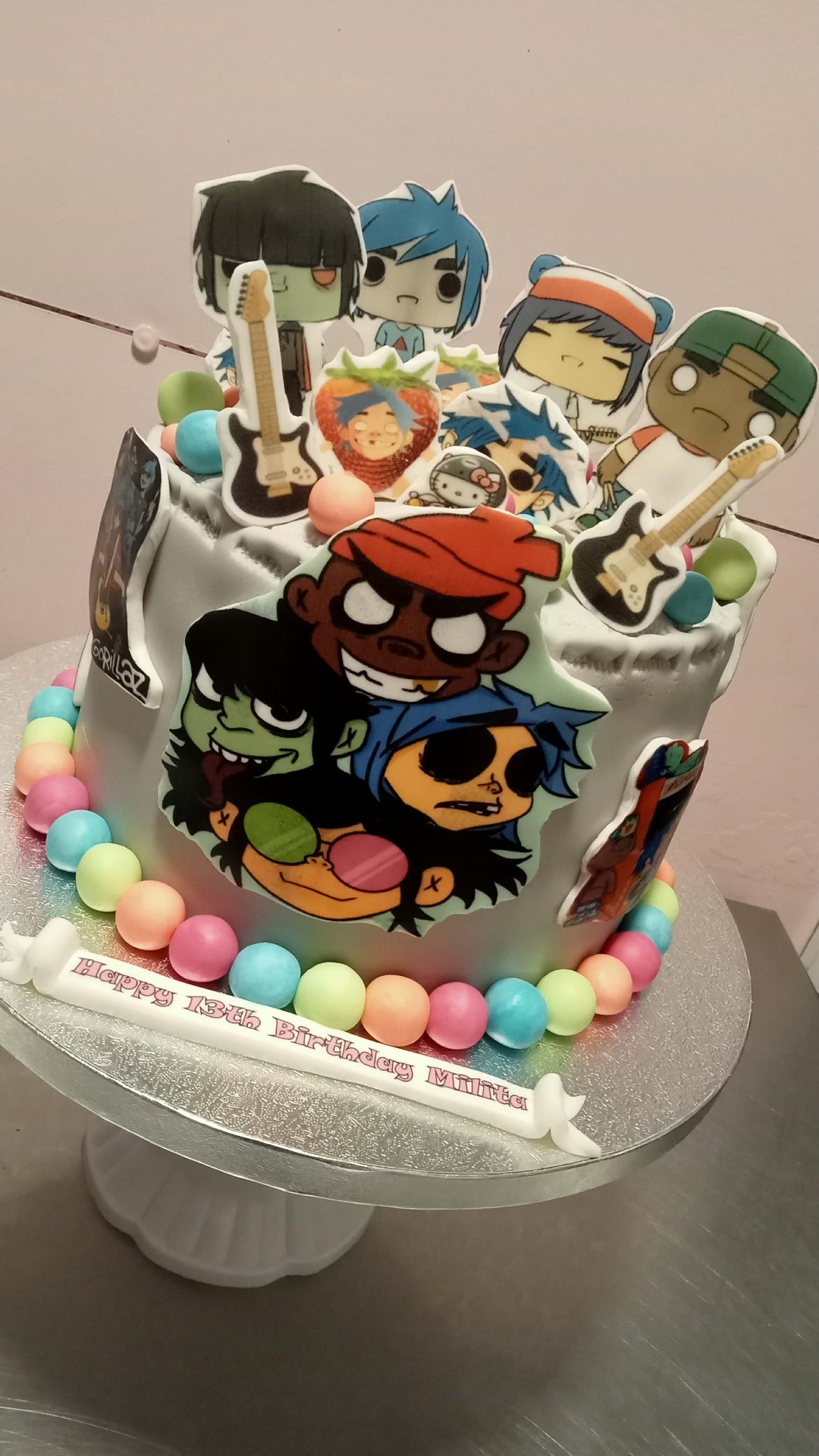 Gorillaz Pastel Pop — Birthday cake design
