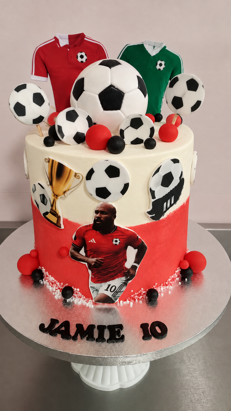 Football Red & White — Football Cakes cake design