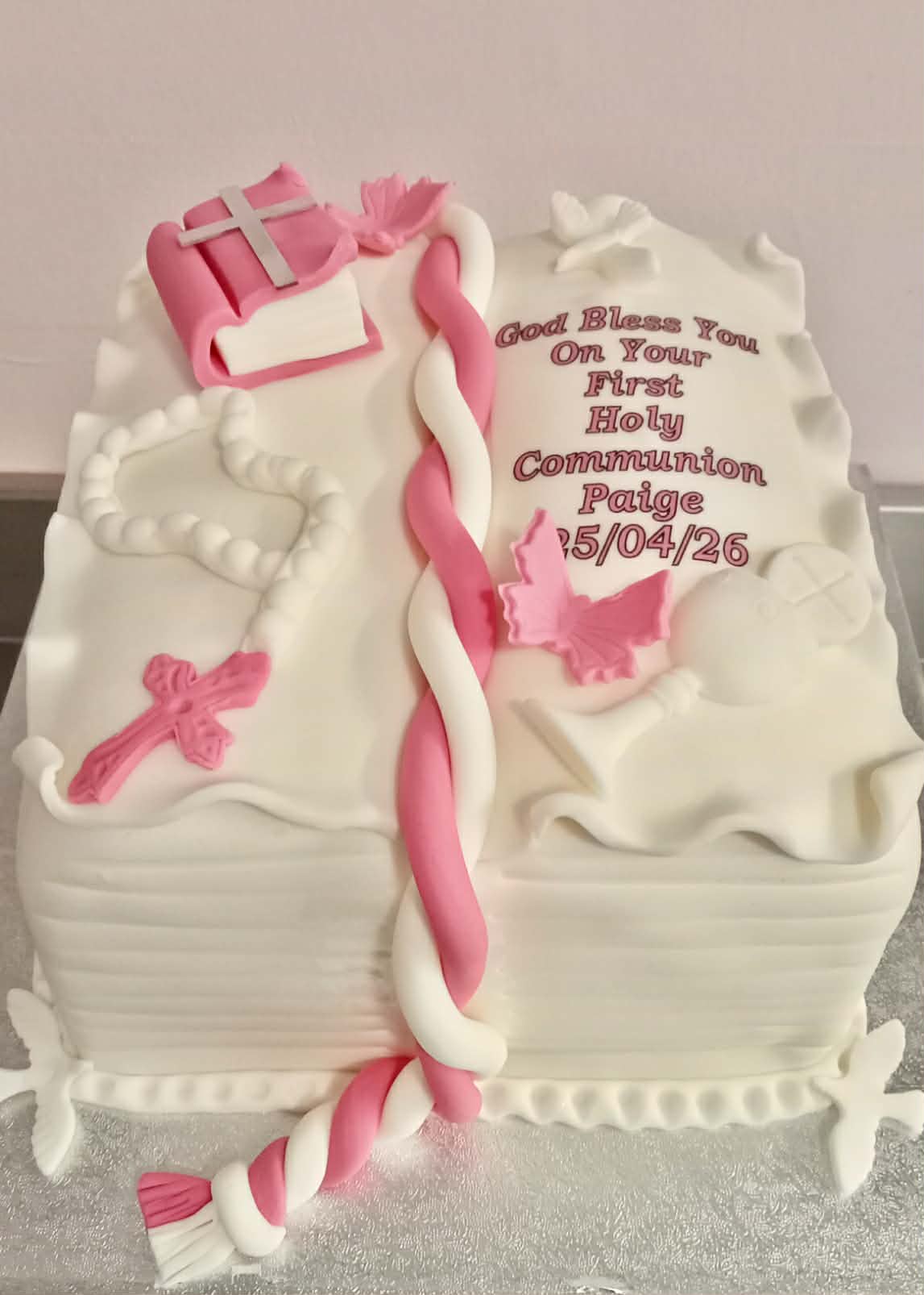 Bible & Rosary — Communion & Confirmation cake design