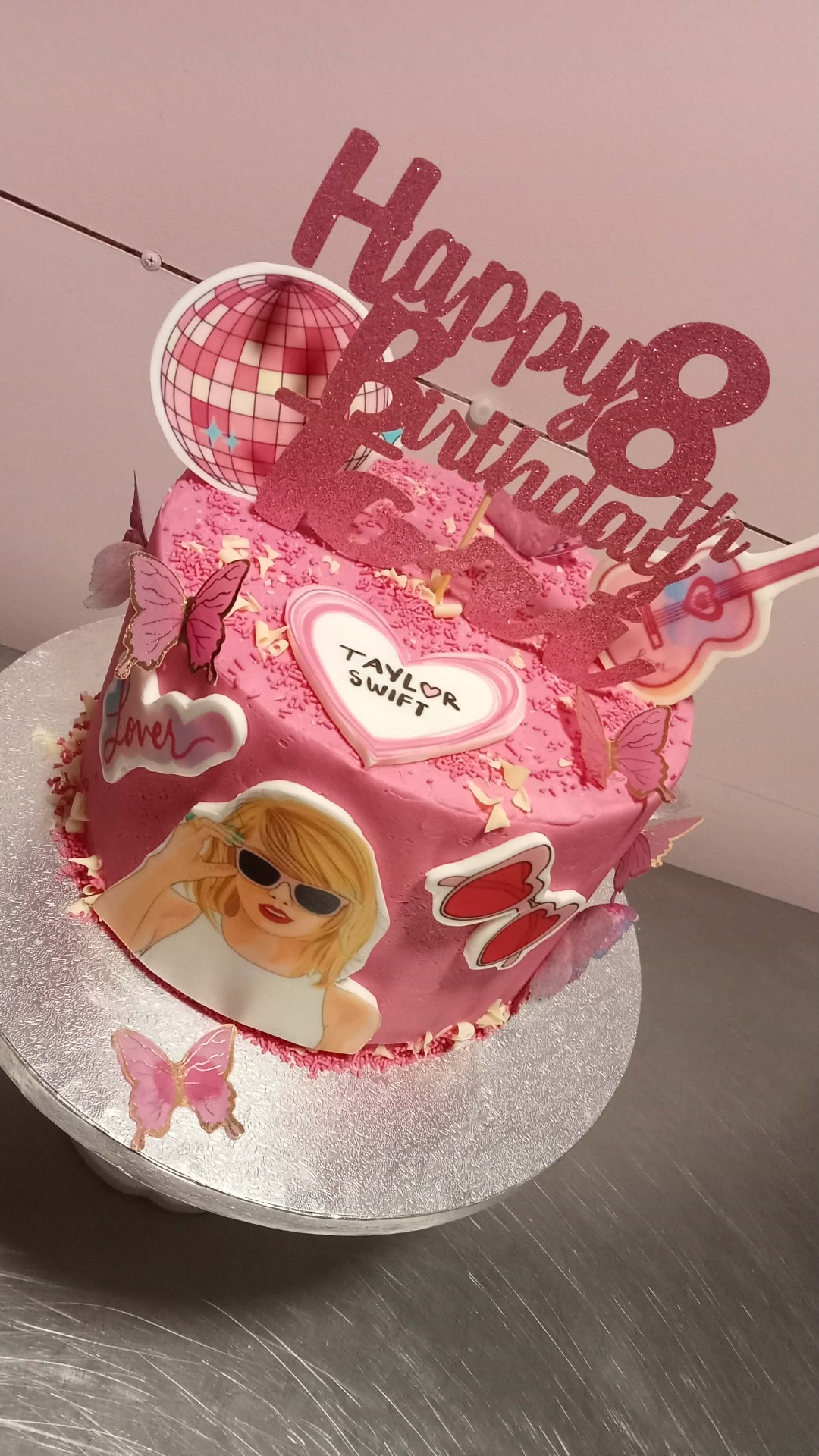 Taylor Swift Disco Pink — Birthday cake design